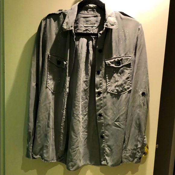 Painted Zara button up - Picture 1 of 7